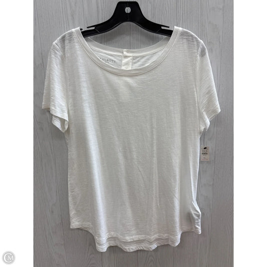Top Short Sleeve By Talbots In White, Size: L