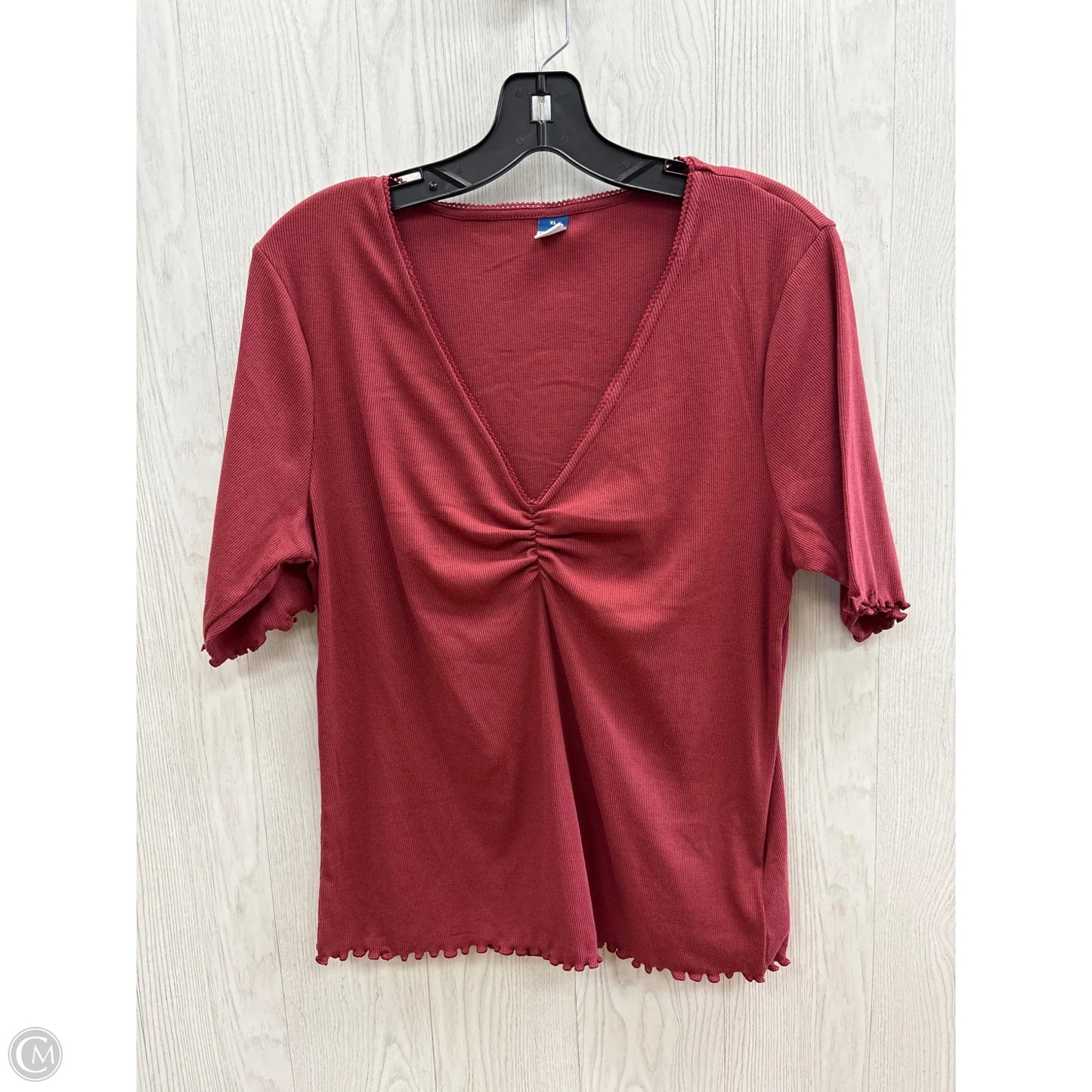 Top Short Sleeve By Old Navy In Maroon, Size: Xl
