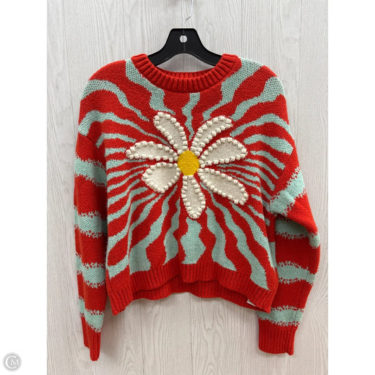 Sweater By Zara In Orange & White, Size: S