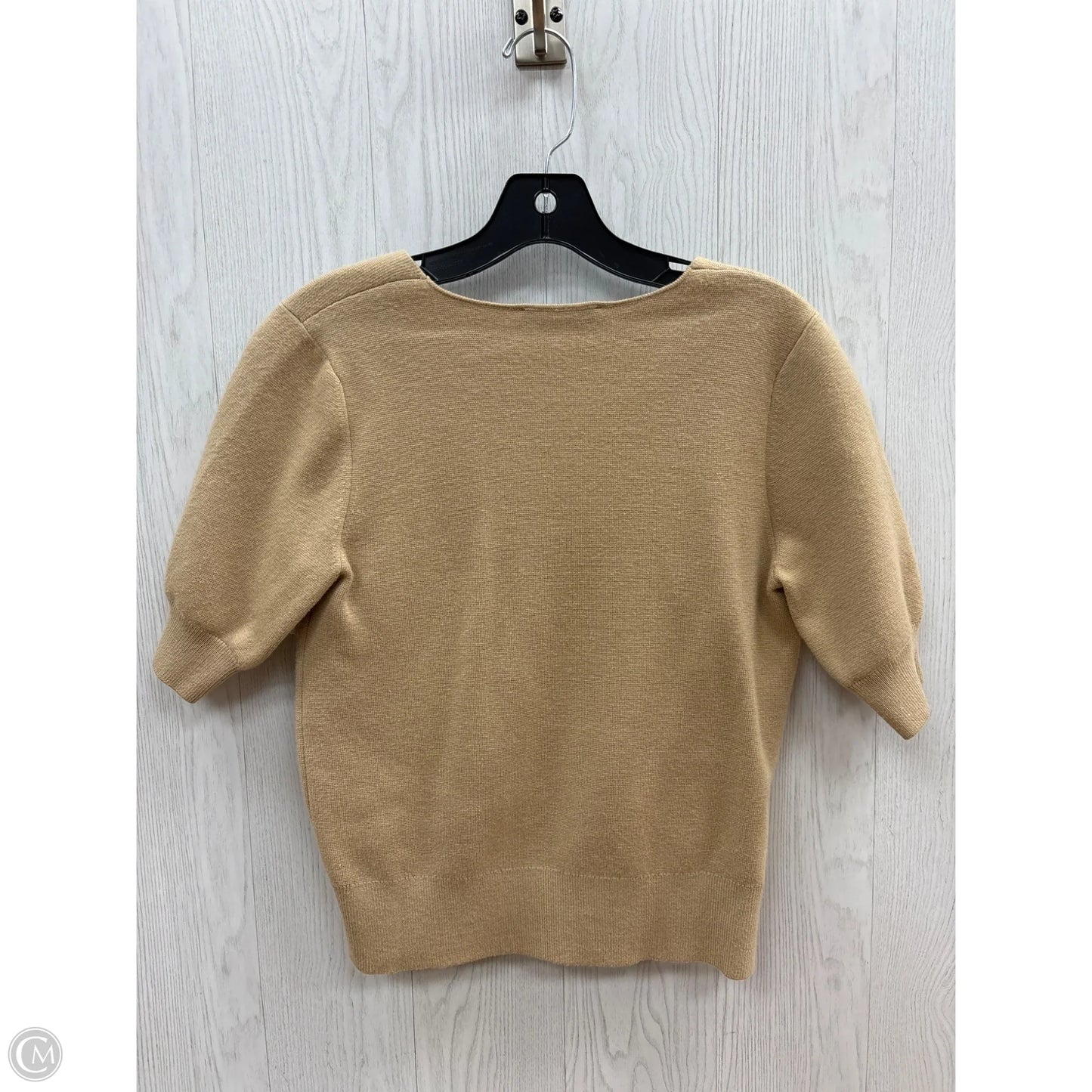 Sweater Short Sleeve By Ann Taylor In Tan, Size: S