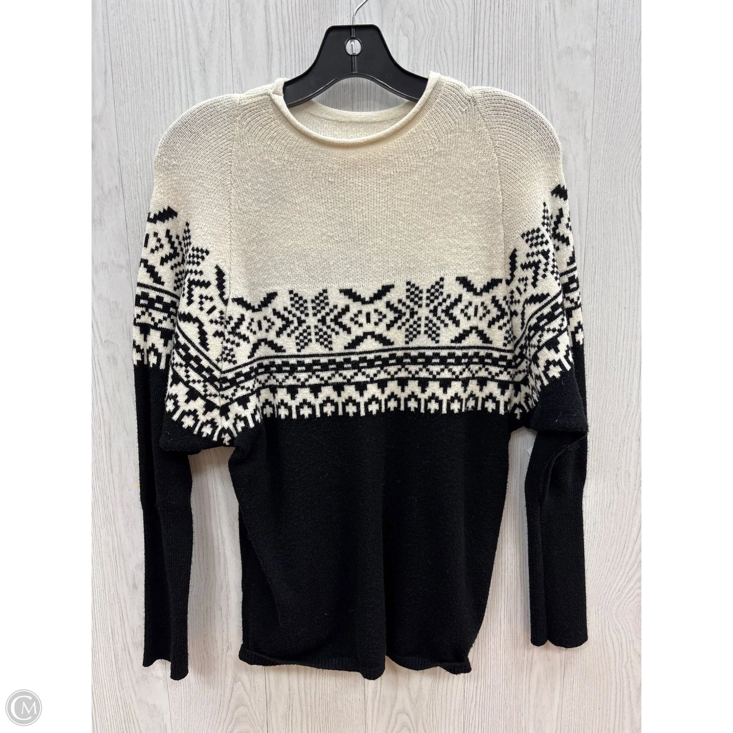 Sweater By Maurices In Black & Cream, Size: Xs