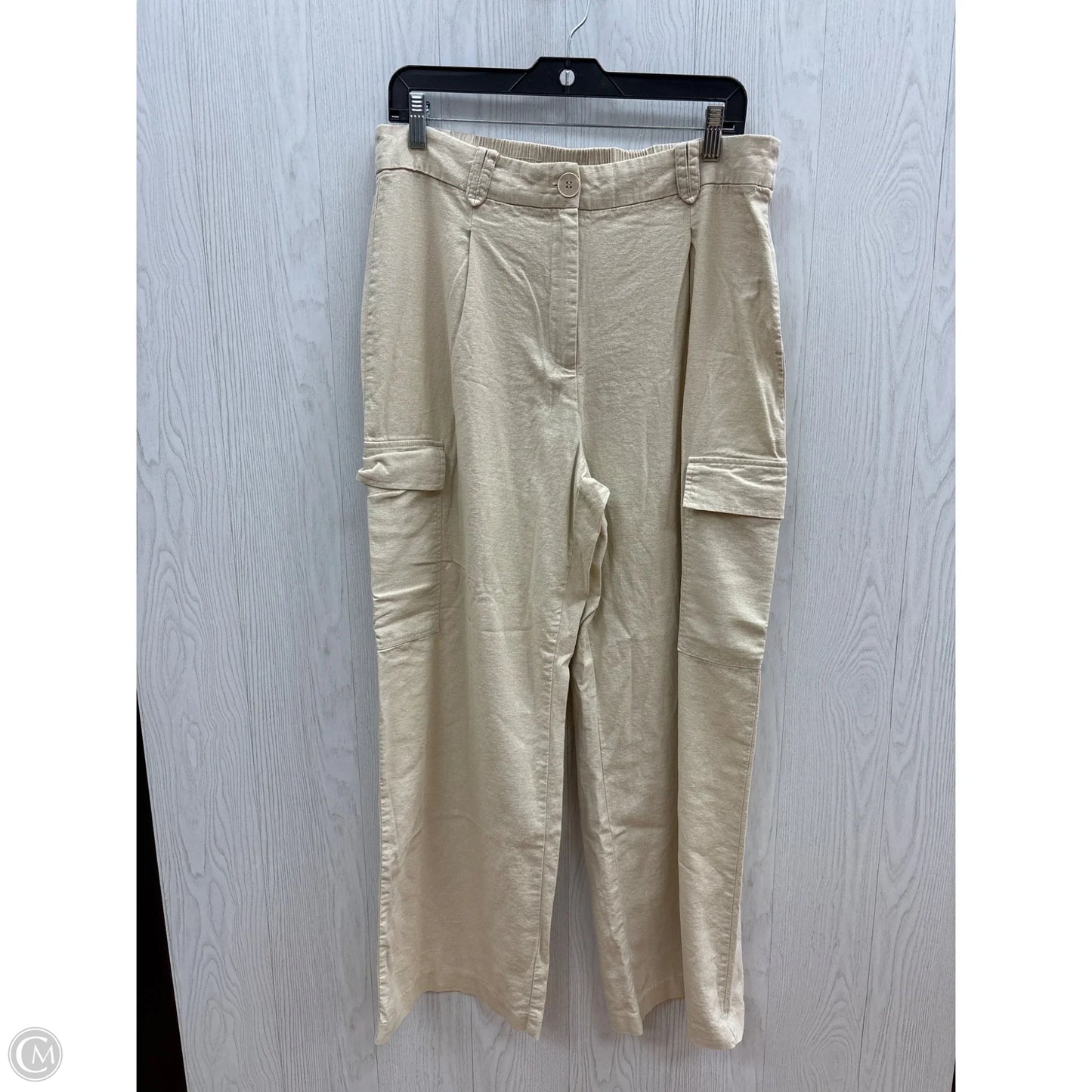Pants Linen By Ellen Tracy In Cream, Size: 12