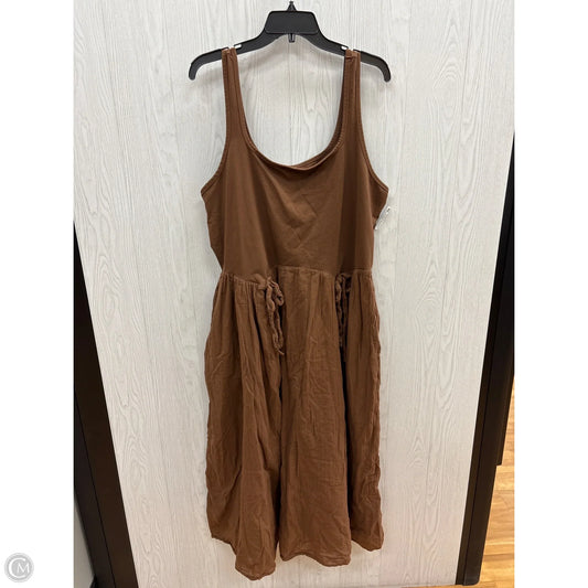 Dress Casual Maxi By Aerie In Brown, Size: Xxl