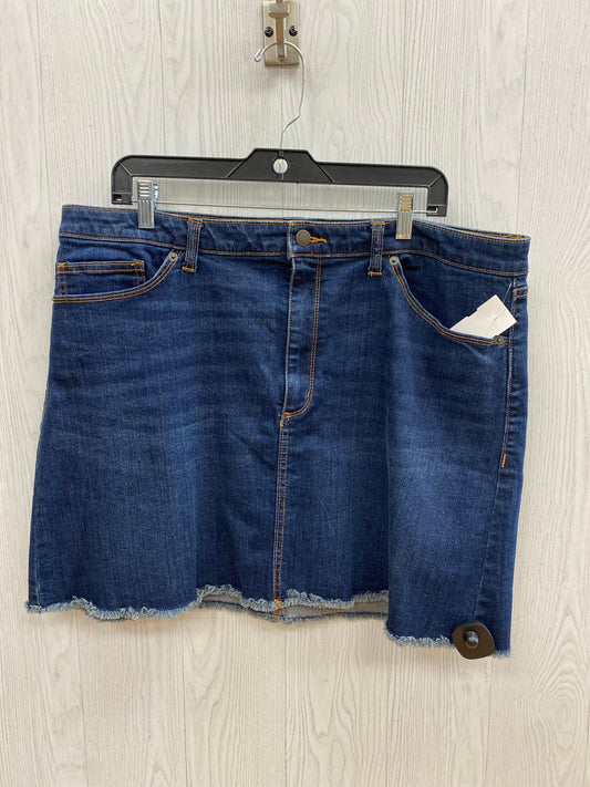 Blue Denim Skirt Mini & Short Universal Thread, Size 2x