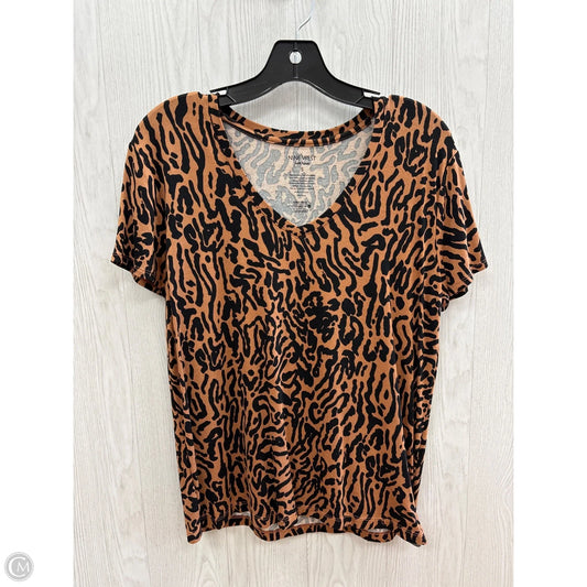 Top Short Sleeve By Nine West In Animal Print, Size: S