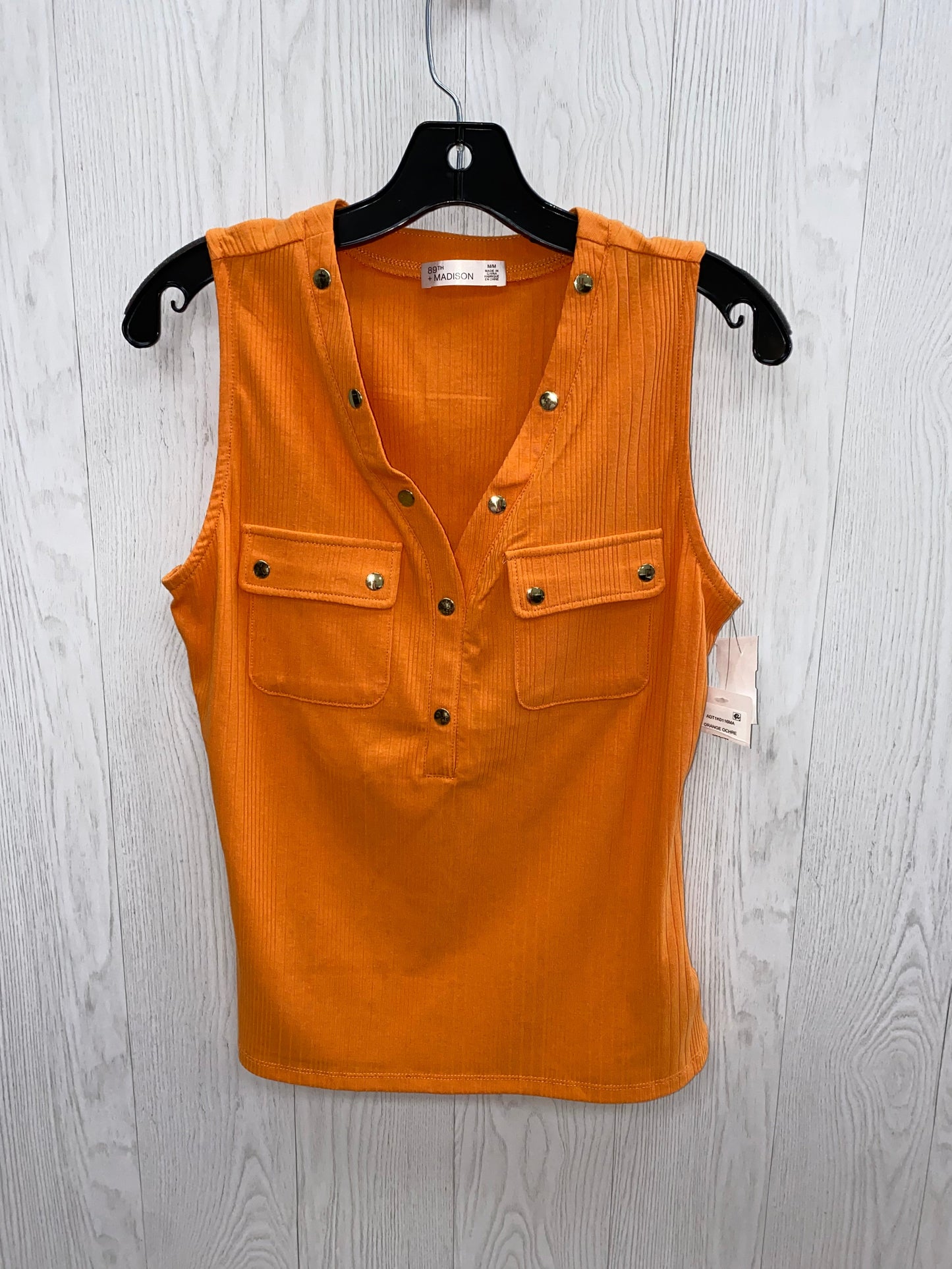 Orange Top Sleeveless 89th And Madison, Size M