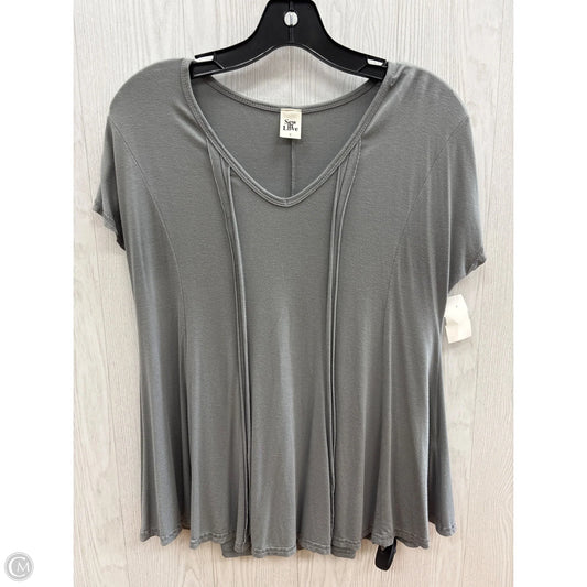 Top Short Sleeve Basic By Sew In Love In Grey, Size: S