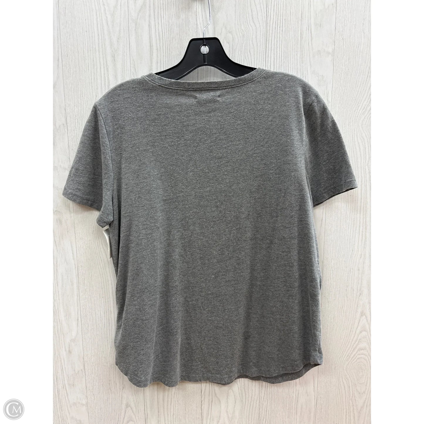 Top Short Sleeve Basic By Maurices In Grey, Size: M