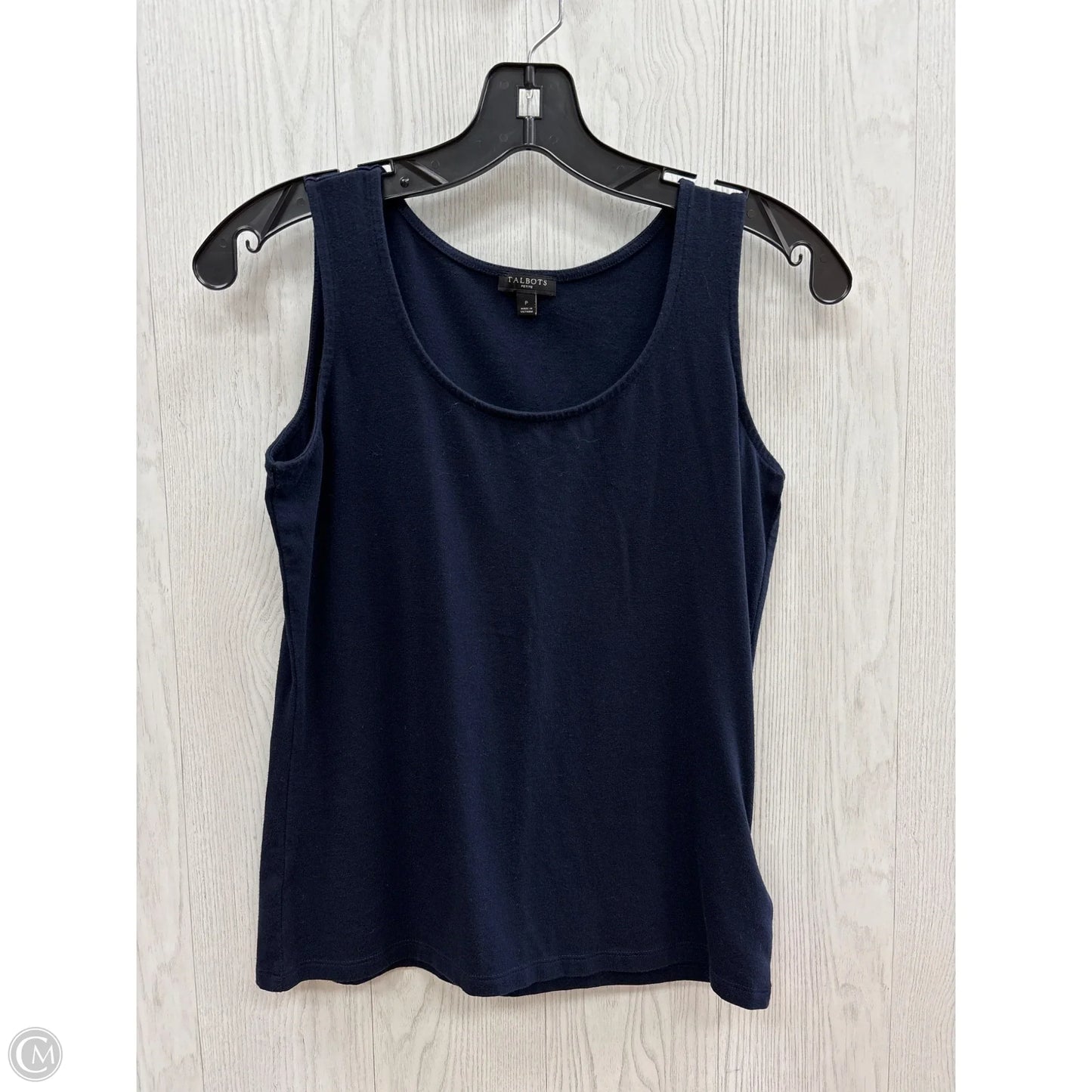 Top Sleeveless Basic By Talbots In Navy, Size: Xs
