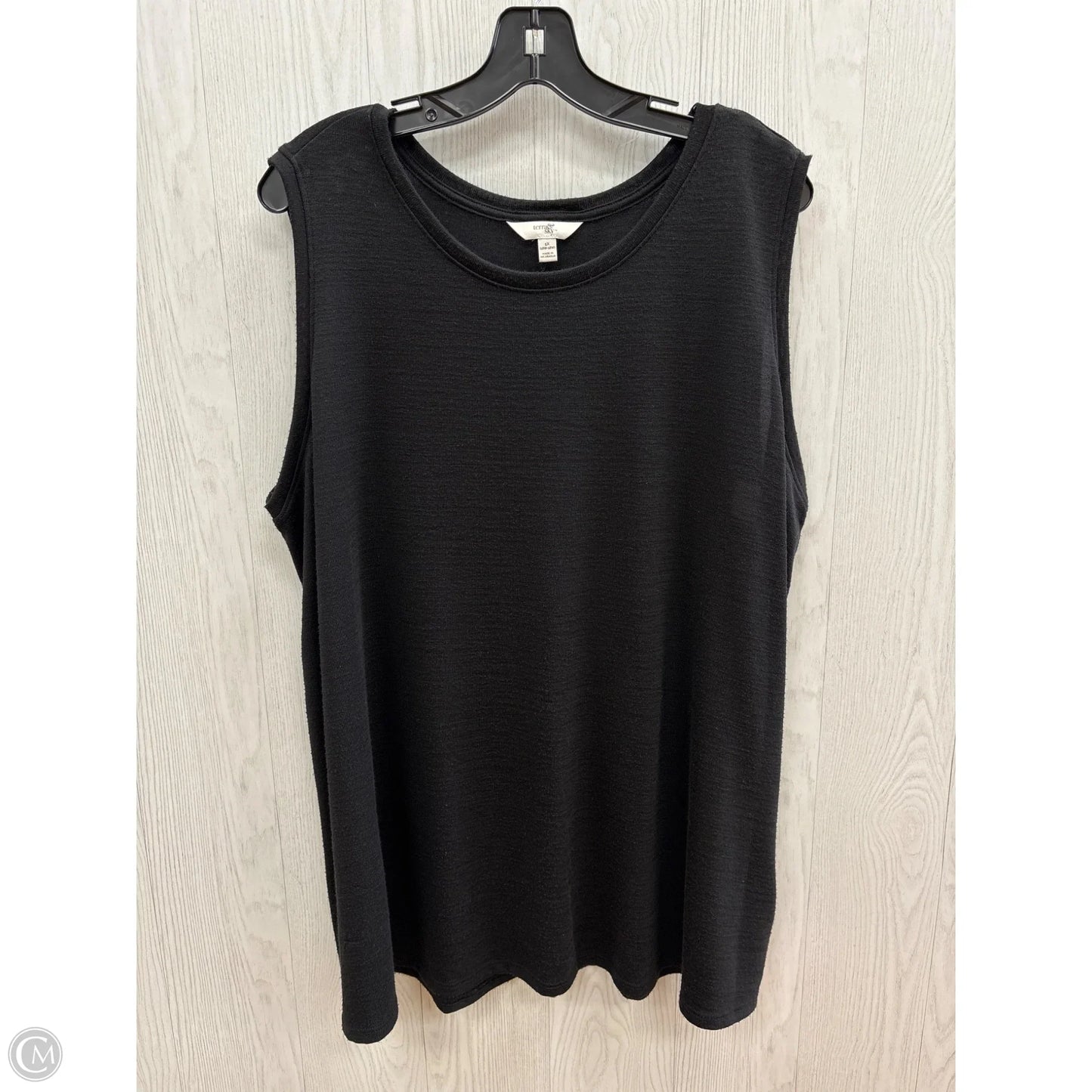 Top Sleeveless Basic By Terra & Sky In Black, Size: 1x