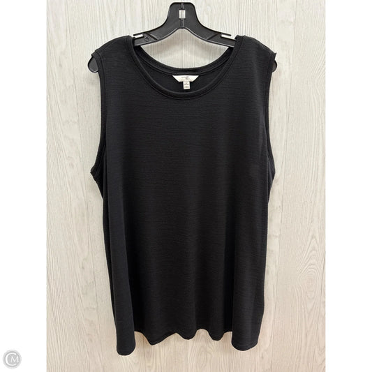 Top Sleeveless Basic By Terra & Sky In Black, Size: 1x