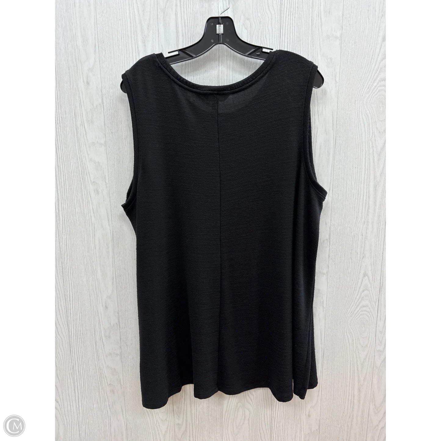Top Sleeveless Basic By Terra & Sky In Black, Size: 1x