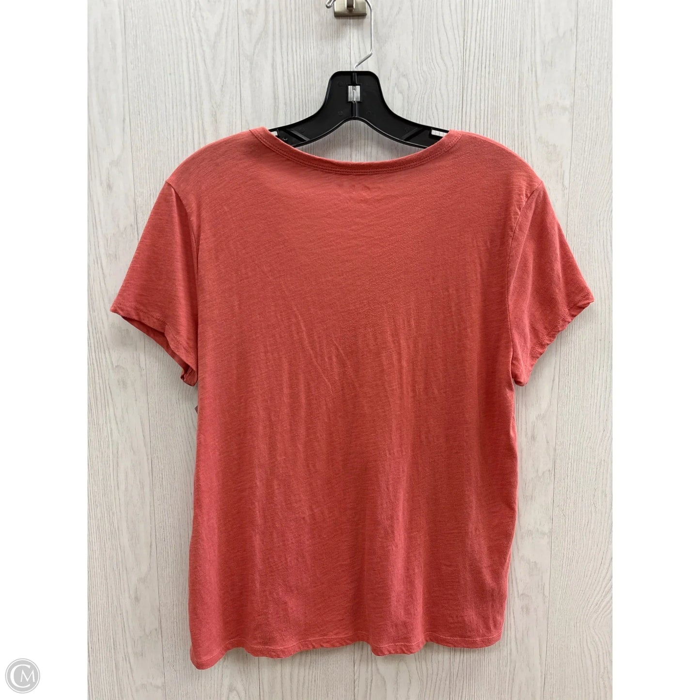 Top Short Sleeve Basic By Loft In Orange, Size: M