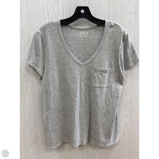 Top Short Sleeve Basic By Loft In Grey, Size: M