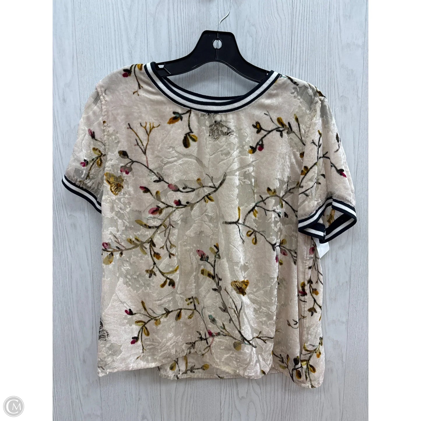 Top Short Sleeve By A New Day In Floral Print, Size: M