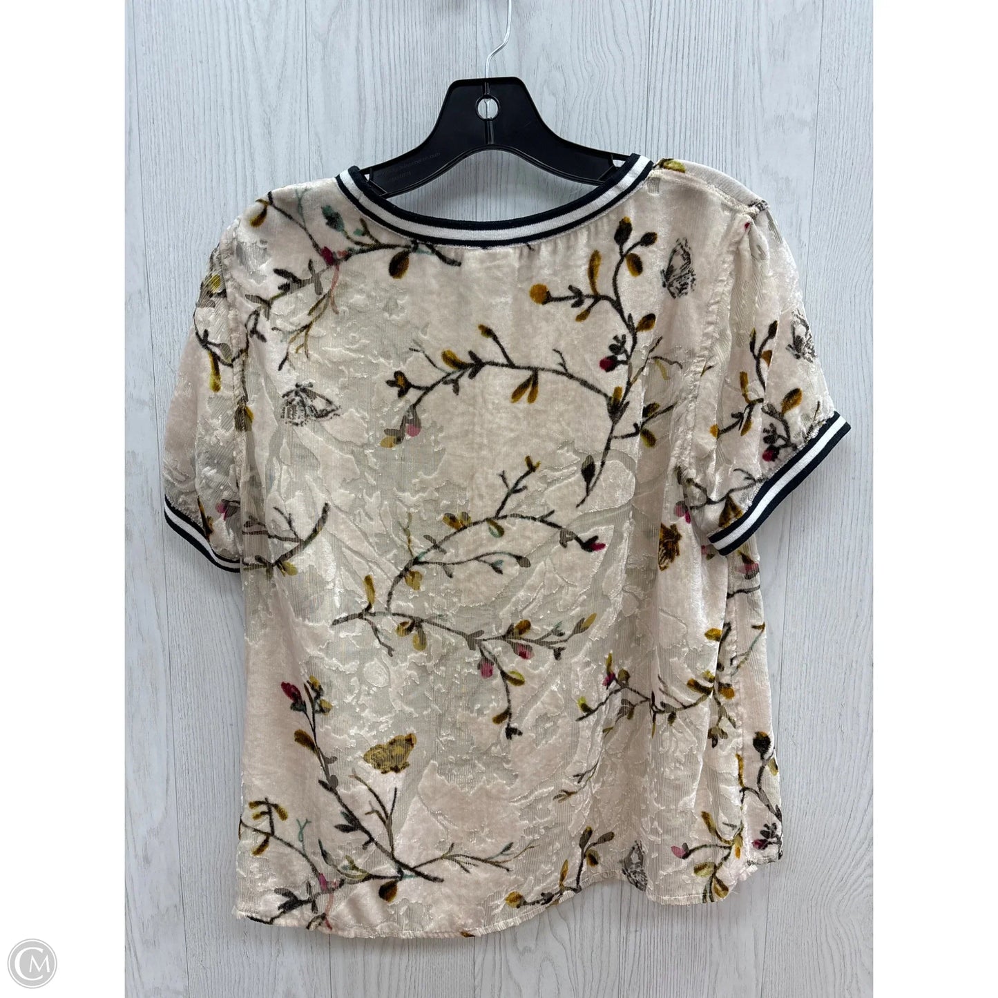 Top Short Sleeve By A New Day In Floral Print, Size: M