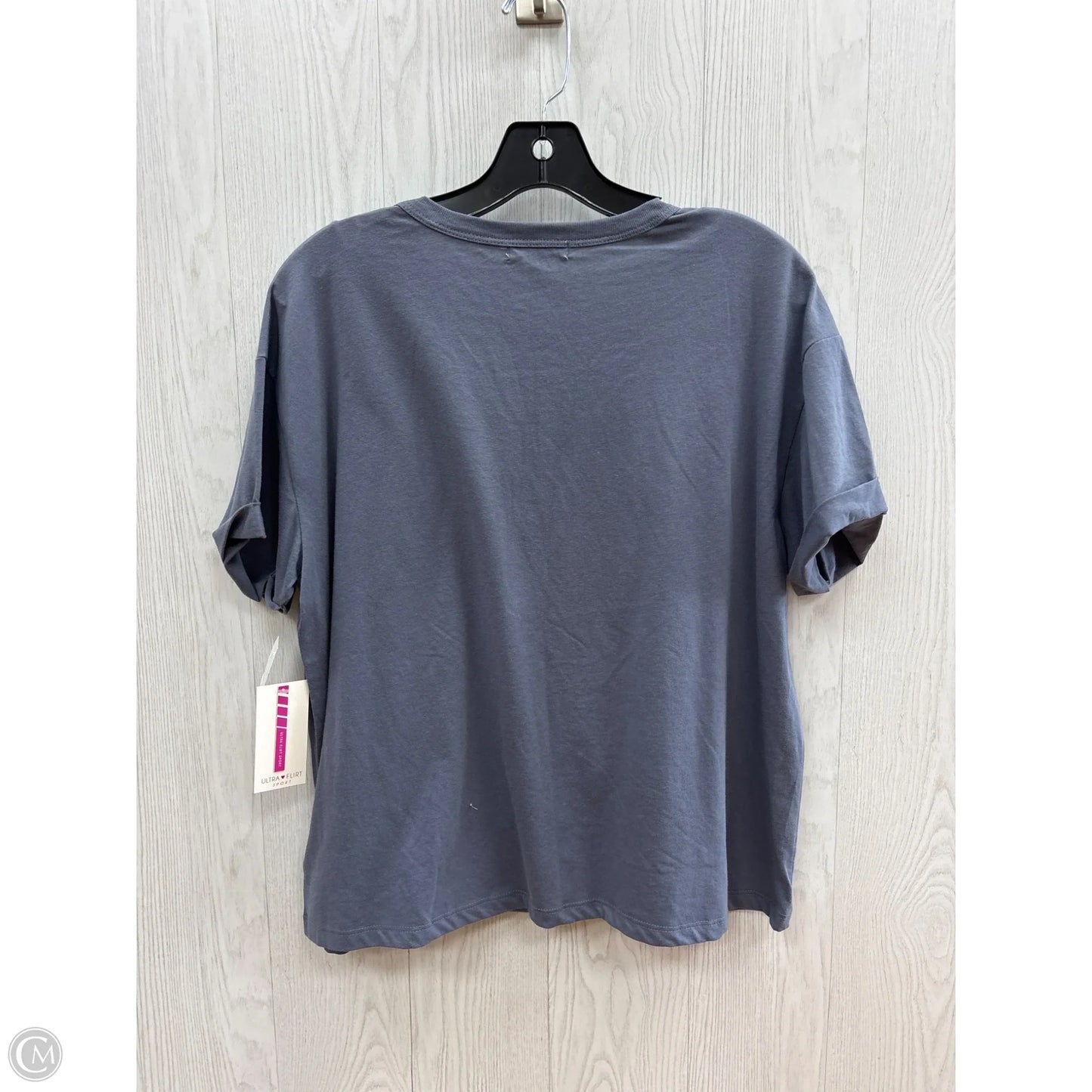Top Short Sleeve Basic By Ultra Flirt In Blue, Size: Xl