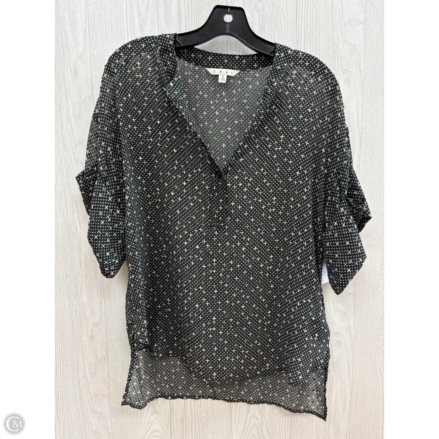 Top Short Sleeve By Cabi In Black, Size: S