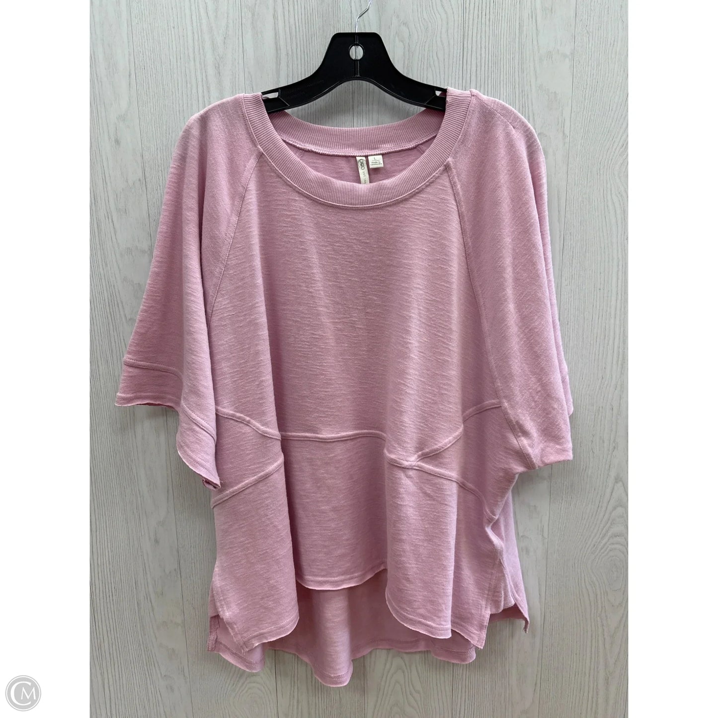 Top Short Sleeve By Cato In Pink, Size: L