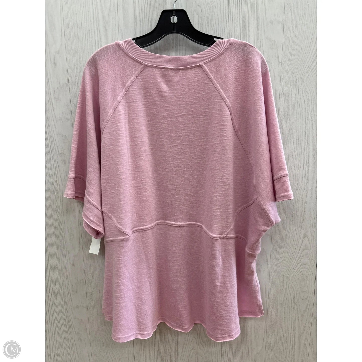 Top Short Sleeve By Cato In Pink, Size: L
