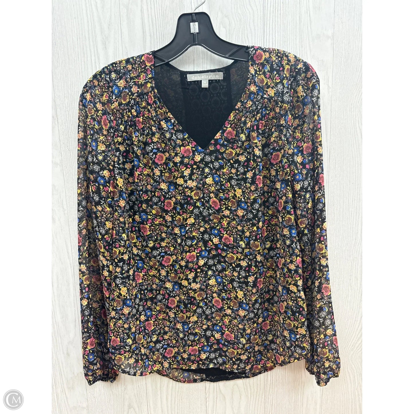 Top Long Sleeve By Daniel Rainn In Floral Print, Size: Xs