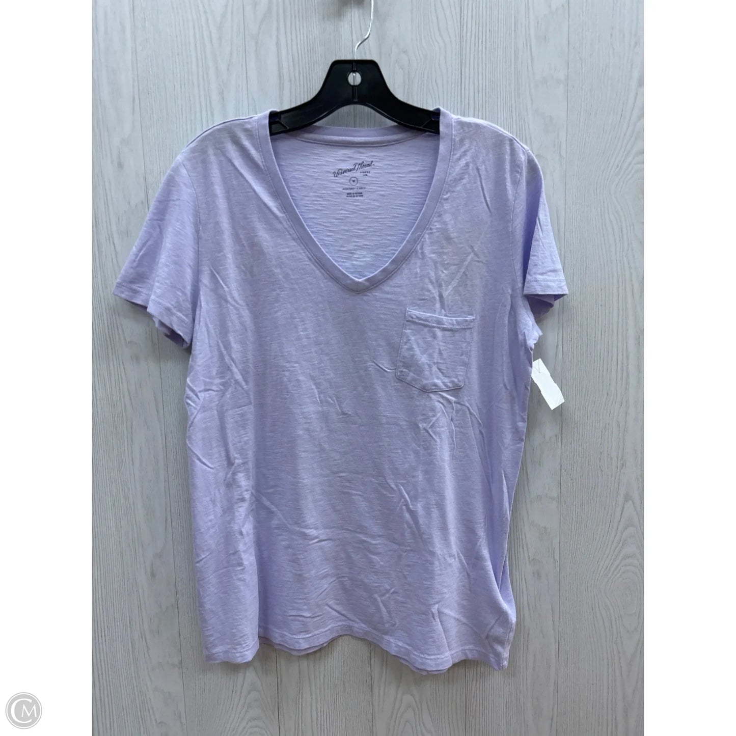 Top Short Sleeve Basic By Universal Thread In Purple, Size: M