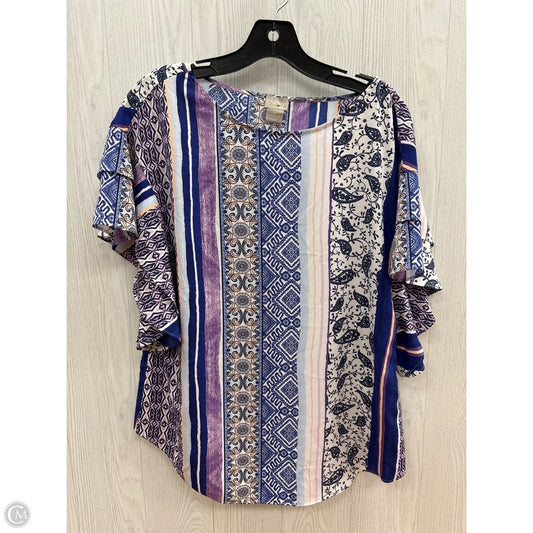 Top Short Sleeve By Chicos In Purple, Size: M