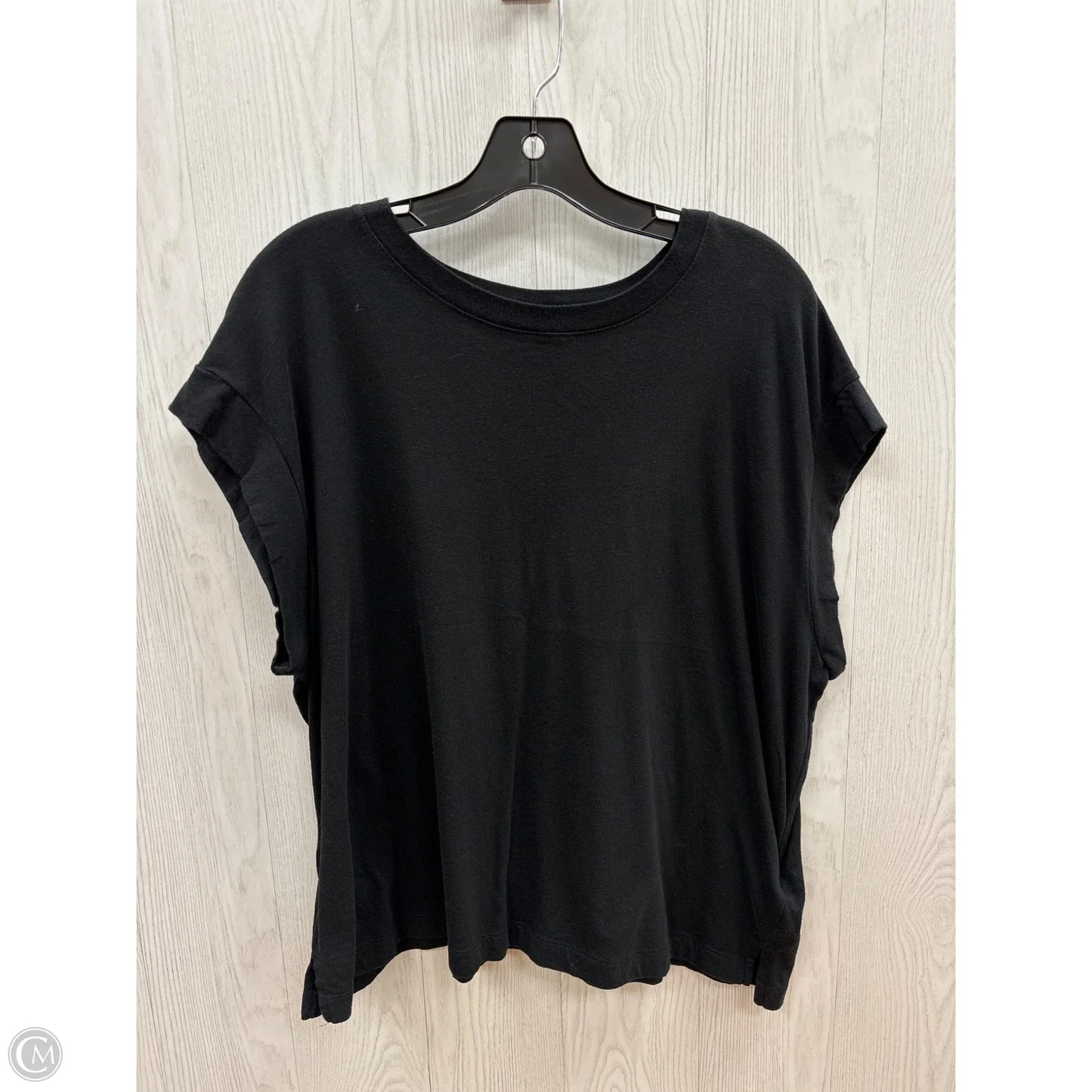Top Short Sleeve Basic By A New Day In Black, Size: Xxl