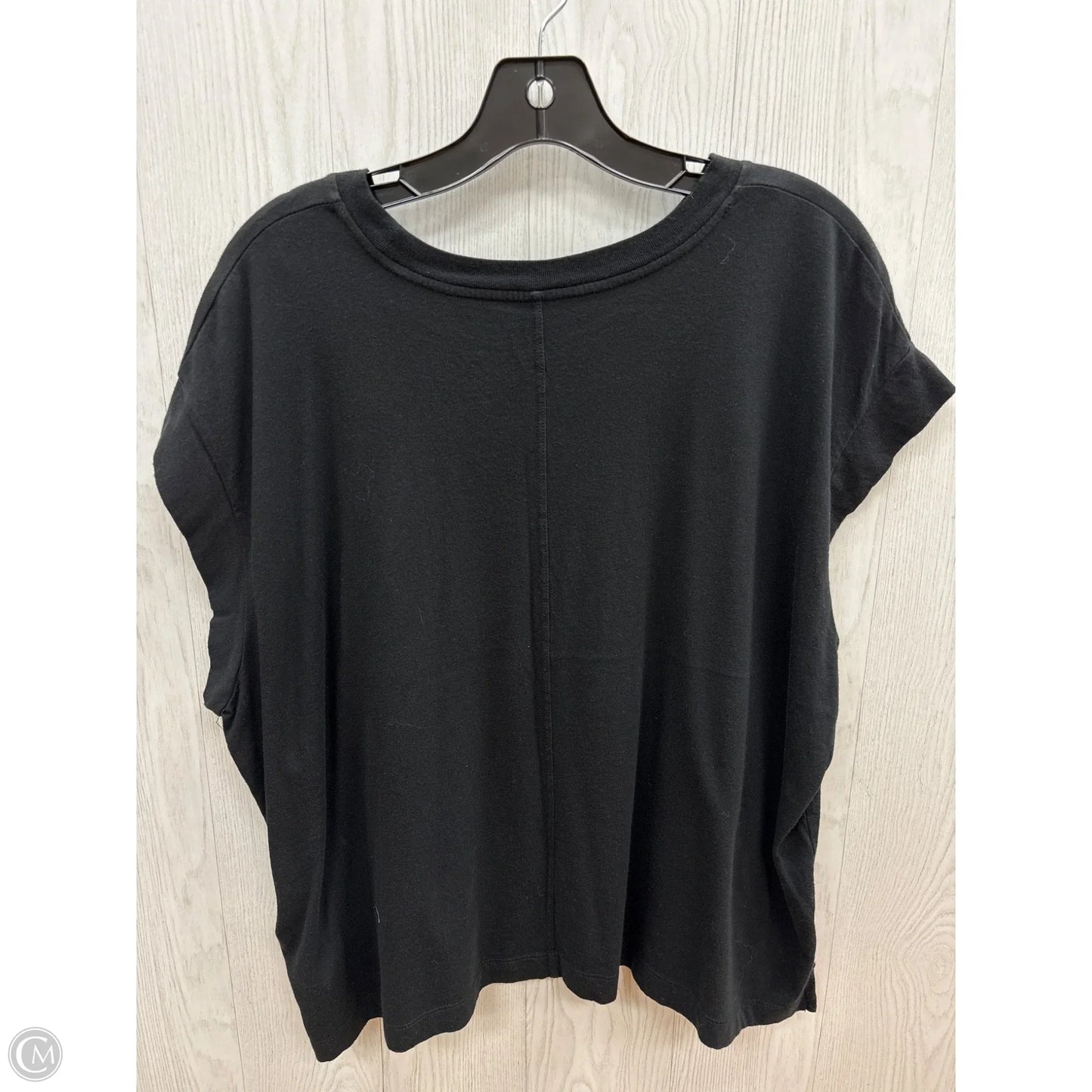 Top Short Sleeve Basic By A New Day In Black, Size: Xxl