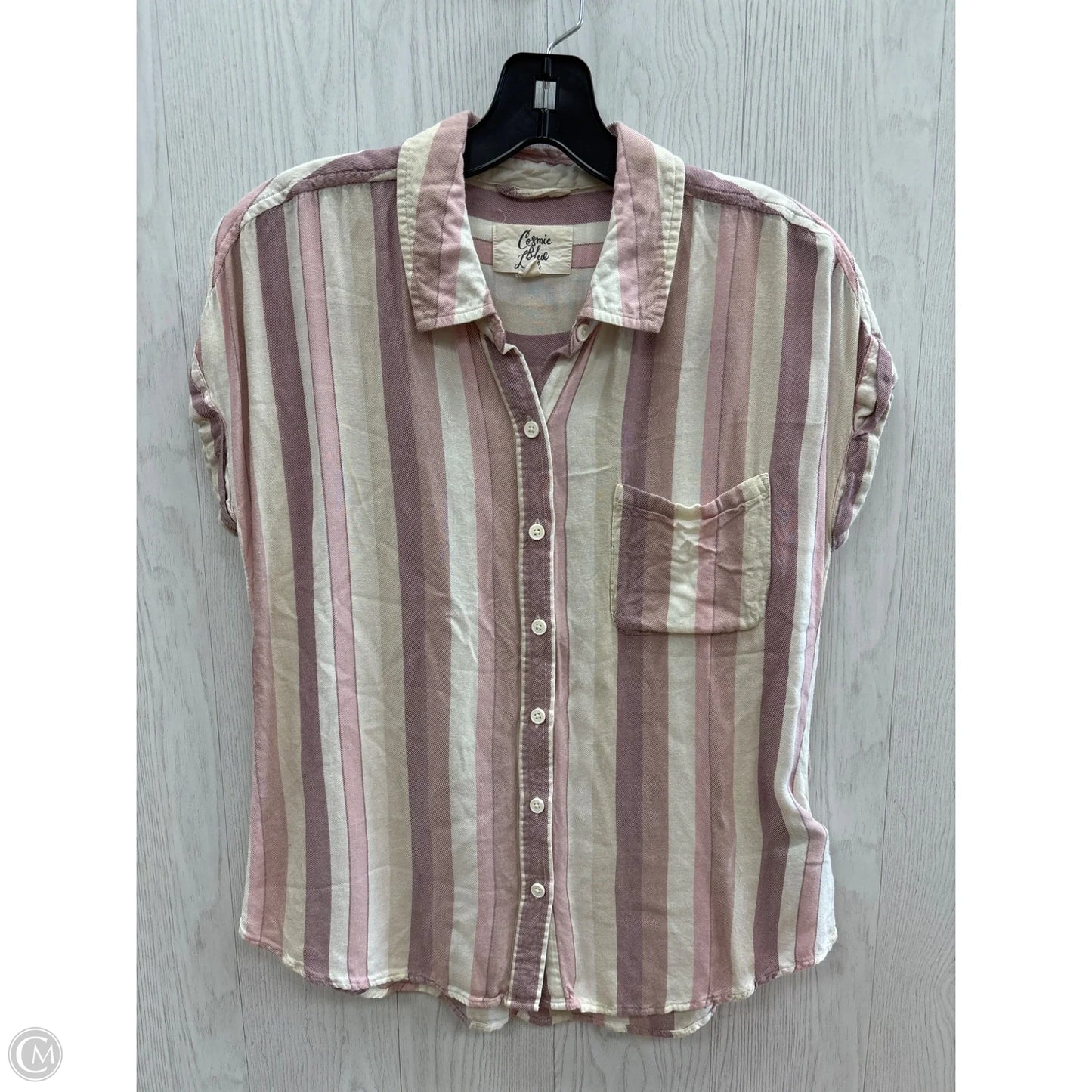 Top Short Sleeve By Clothes Mentor In Striped Pattern, Size: S