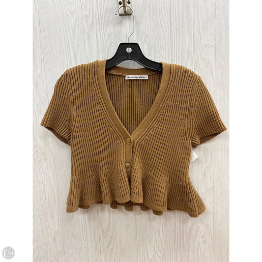 Sweater Short Sleeve By Clothes Mentor In Tan, Size: M