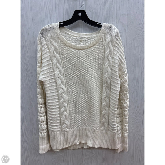 Sweater By Maurices In Cream, Size: L