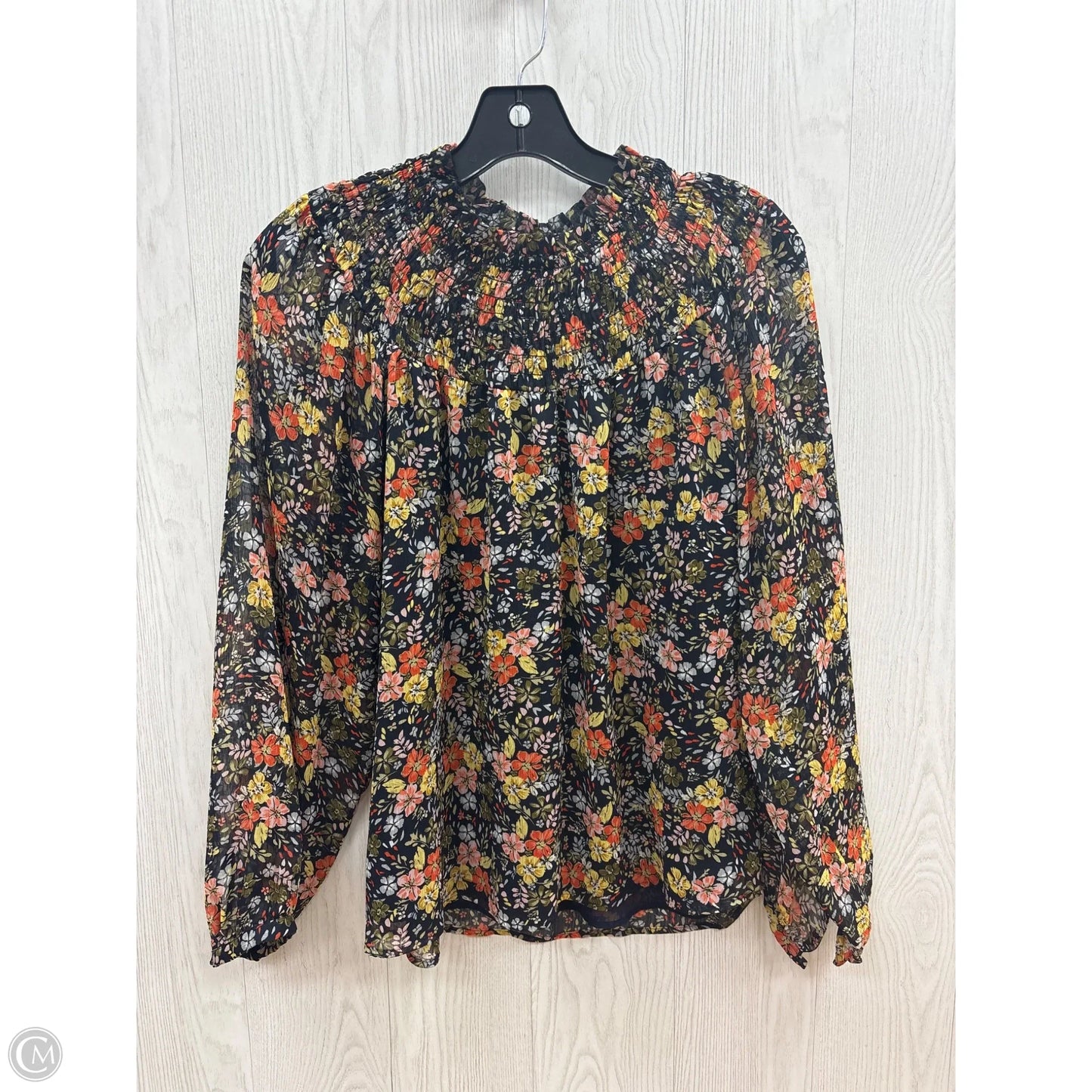 Top Long Sleeve By Loft In Floral Print, Size: Xs