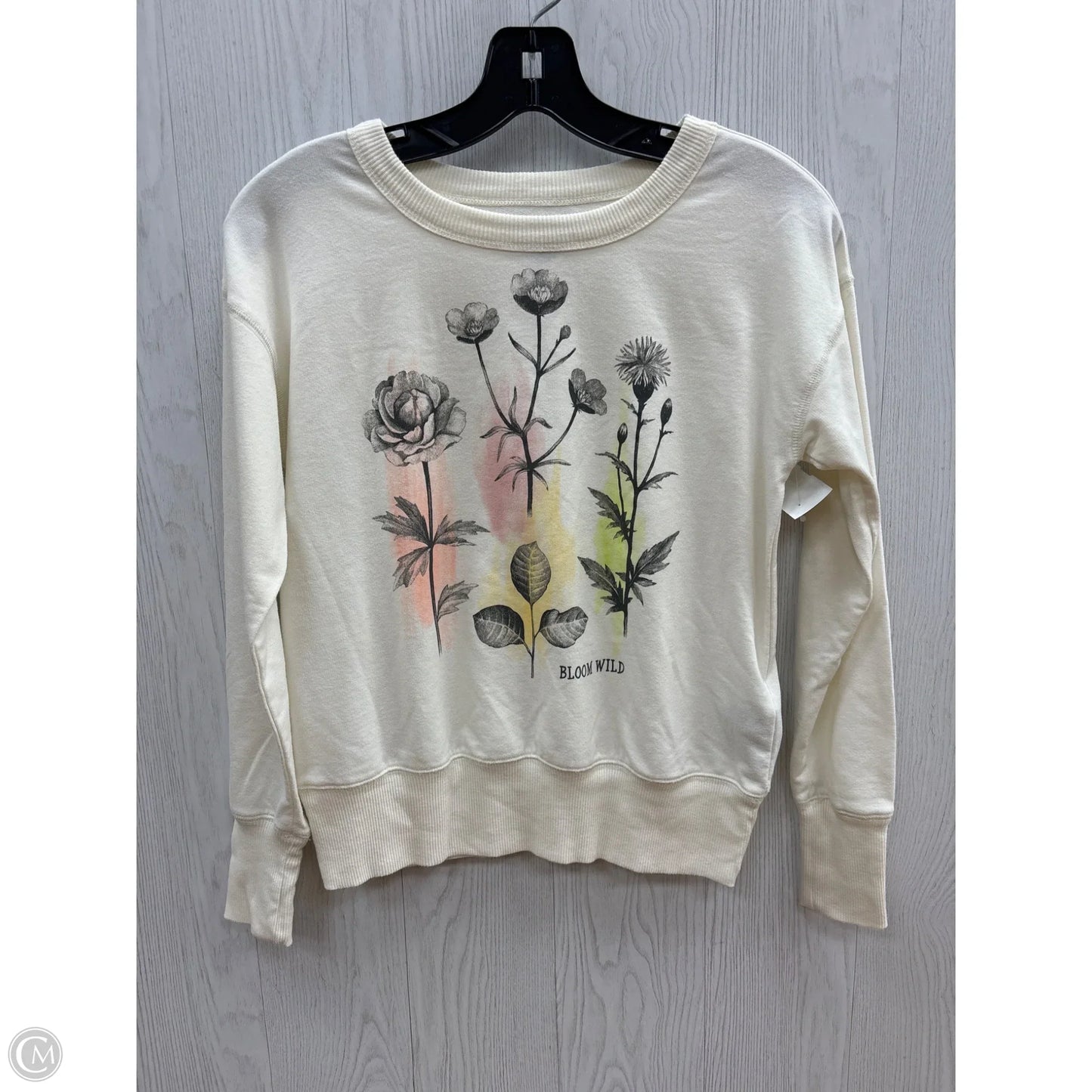 Top Long Sleeve By Fifth Sun In Cream, Size: Xs