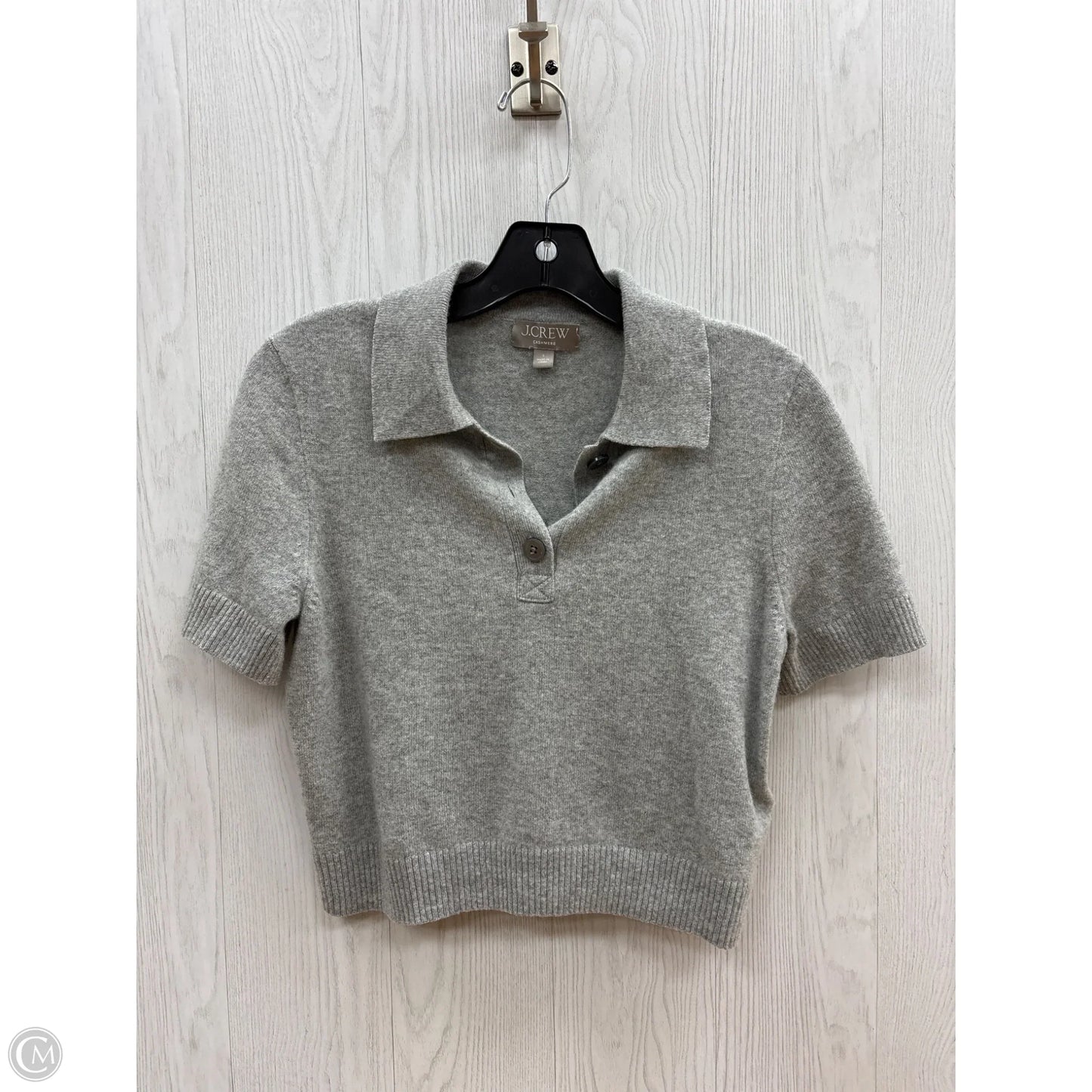 Sweater Short Sleeve By J. Crew In Grey, Size: S