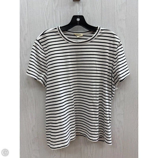 Top Short Sleeve By Madewell In Striped Pattern, Size: Xl