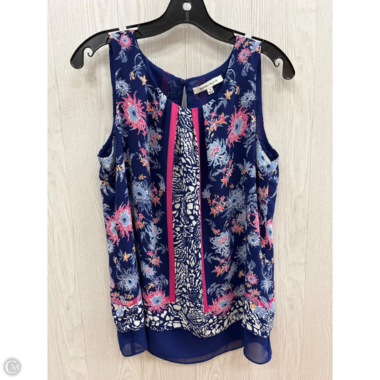 Top Sleeveless By Rose And Olive In Blue, Size: M