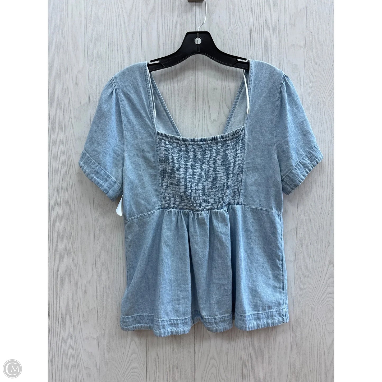 Top Short Sleeve By Old Navy In Blue Denim, Size: L