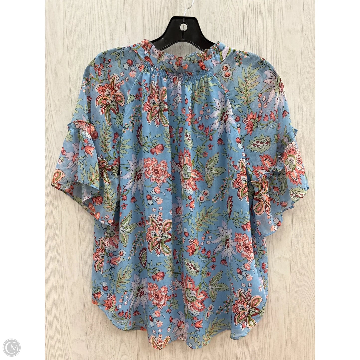 Top Short Sleeve By Loft In Blue, Size: S
