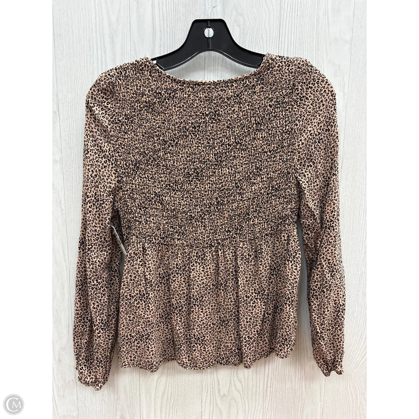 Top Long Sleeve By Kirious In Animal Print, Size: M