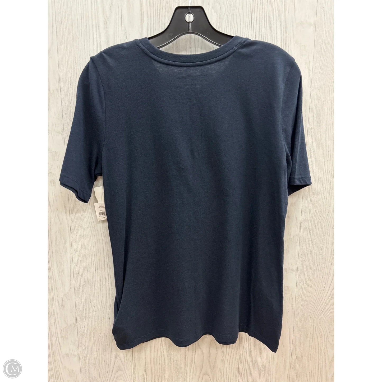Top Short Sleeve Basic By Banana Republic In Navy, Size: M