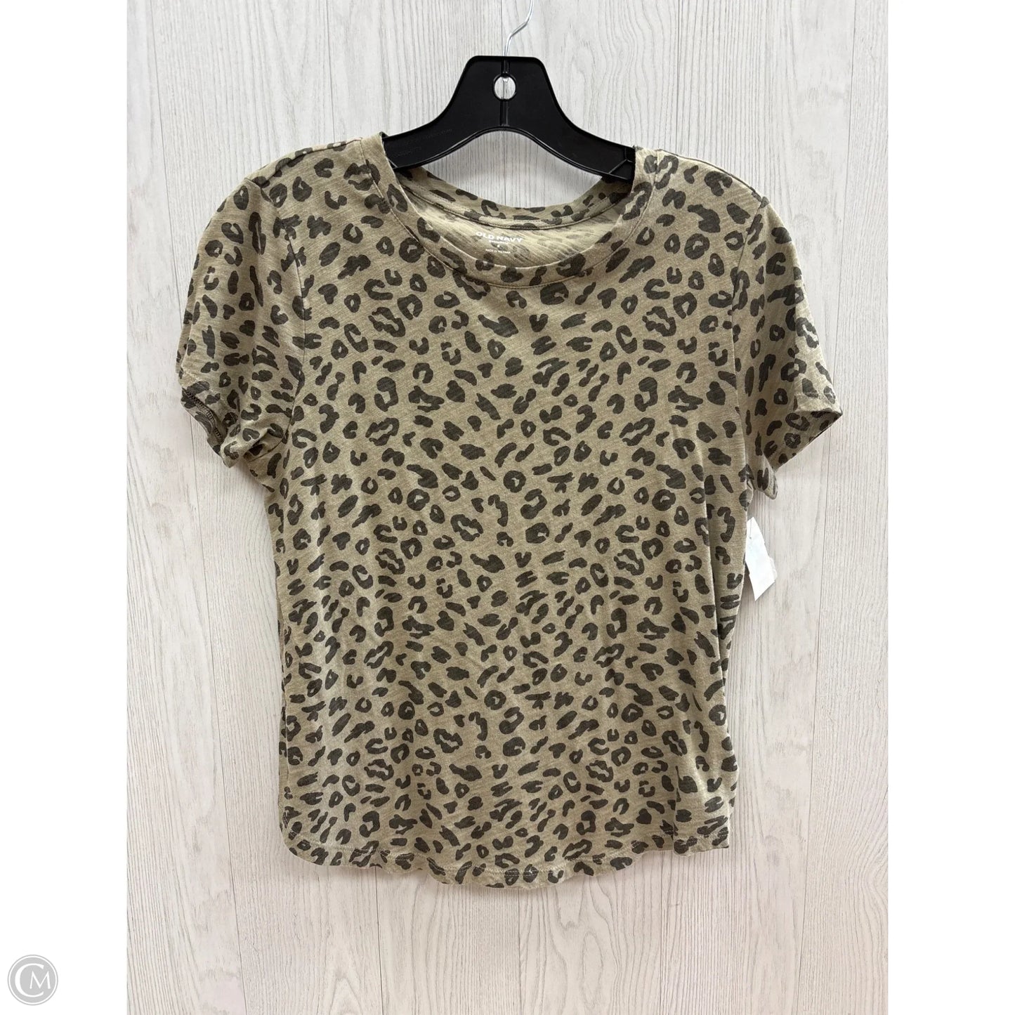 Top Short Sleeve Basic By Old Navy In Animal Print, Size: S