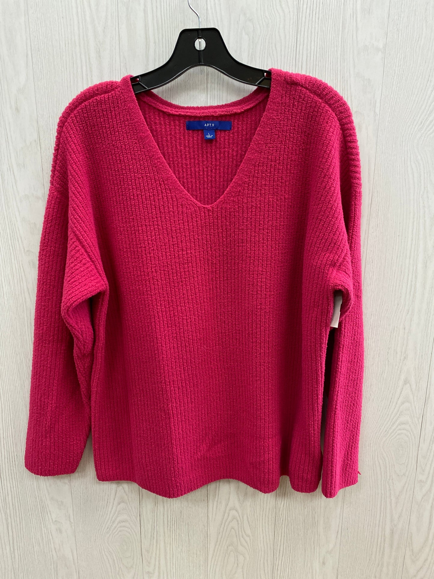 Sweater By Apt 9 In Pink, Size: L