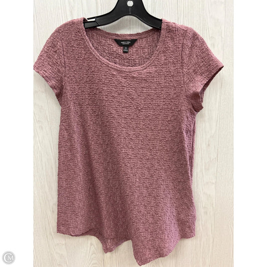 Top Short Sleeve Basic By Simply Vera In Mauve, Size: Xs