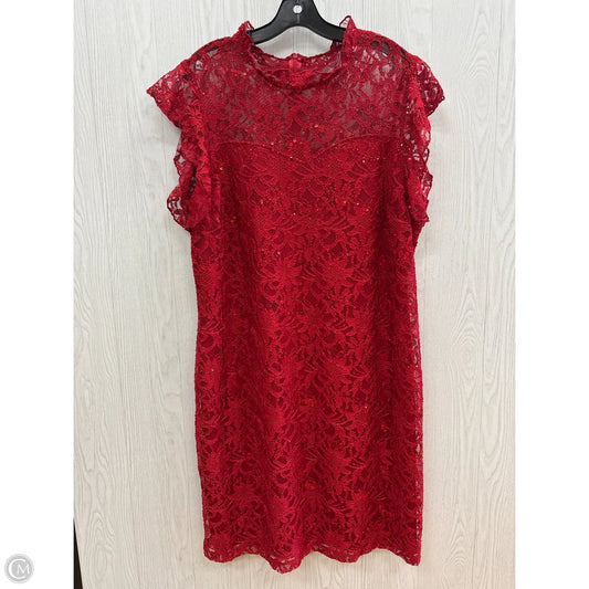Dress Party Short By Clothes Mentor In Red, Size: 20