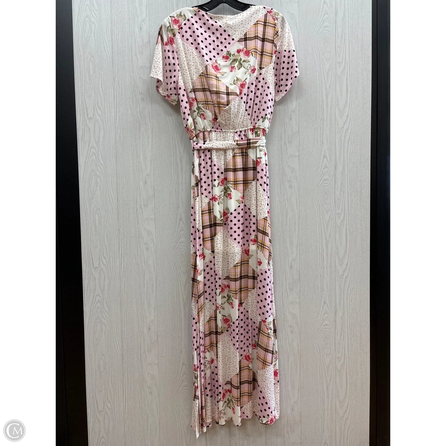 Dress Casual Maxi By Clothes Mentor In Pink & White, Size: S