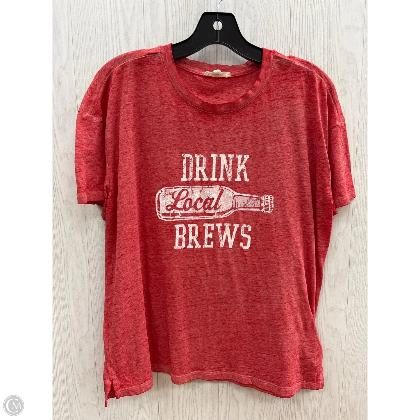 Top Short Sleeve Basic By Maurices In Red, Size: S