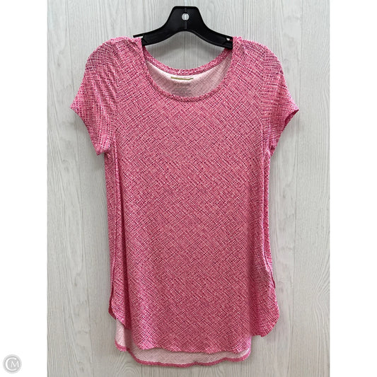 Top Short Sleeve Basic By Apt 9 In Pink, Size: Xs
