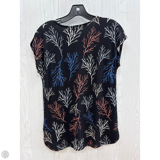 Top Short Sleeve Basic By Liz Claiborne In Black & White, Size: Xs