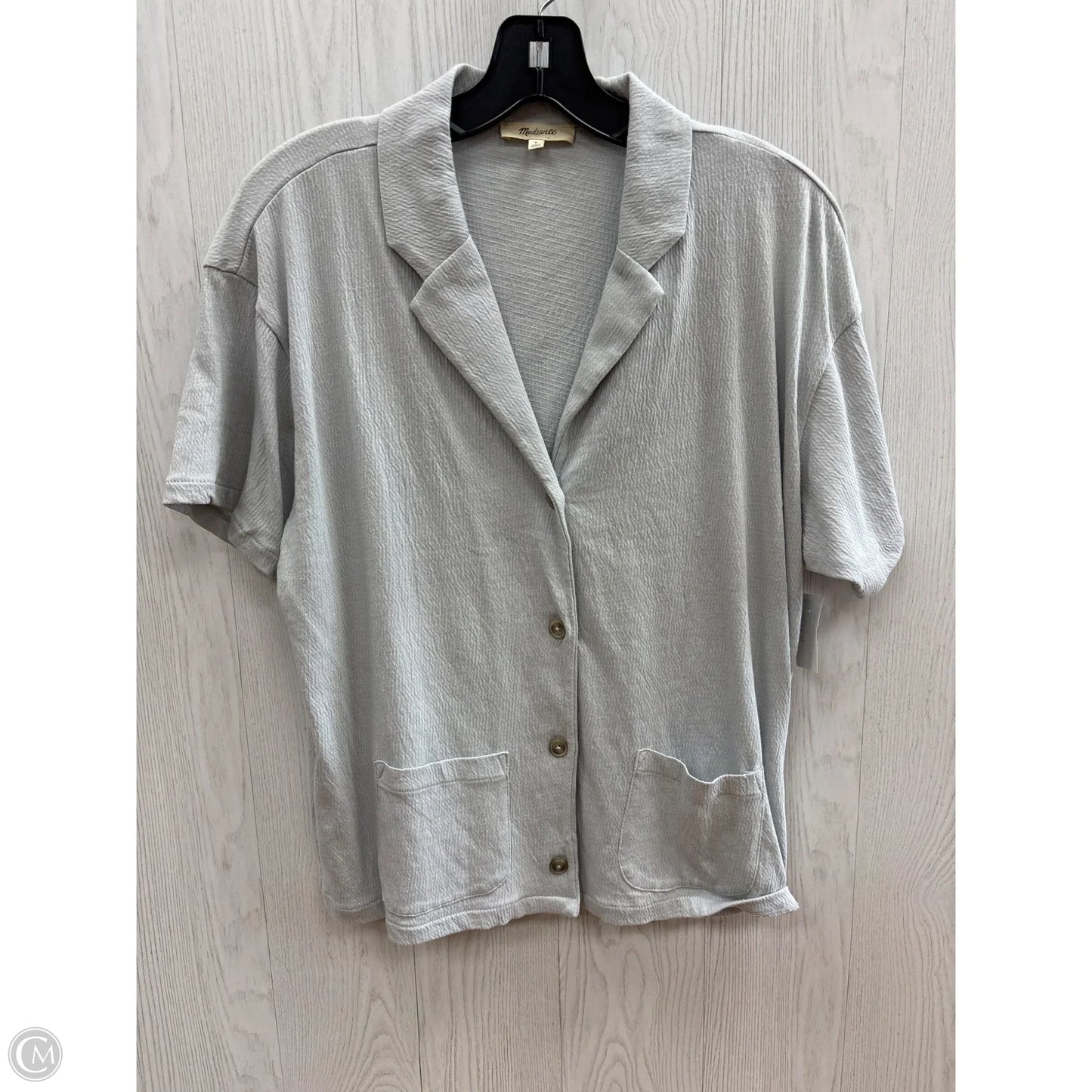 Top Short Sleeve Basic By Madewell In Grey, Size: S